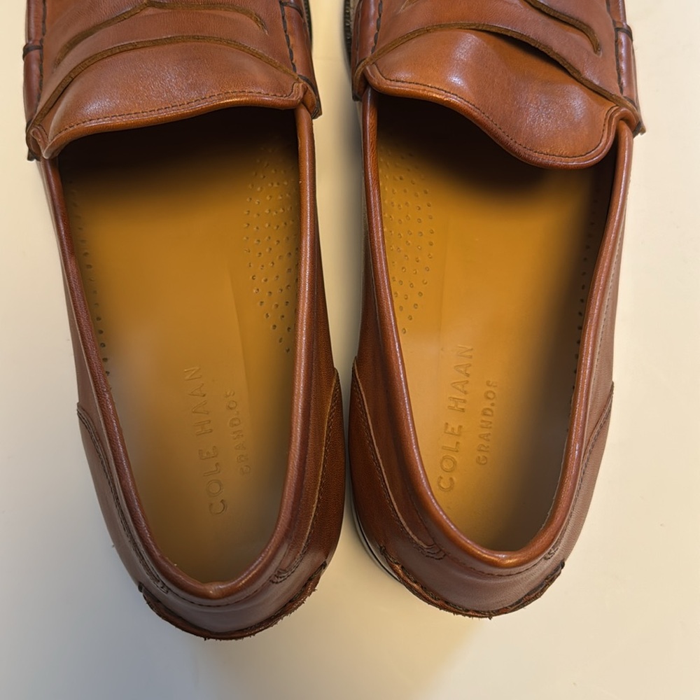 New Cole Haan Men's British Tan Grand OS Loafers 12M - Picture 9 of 10
